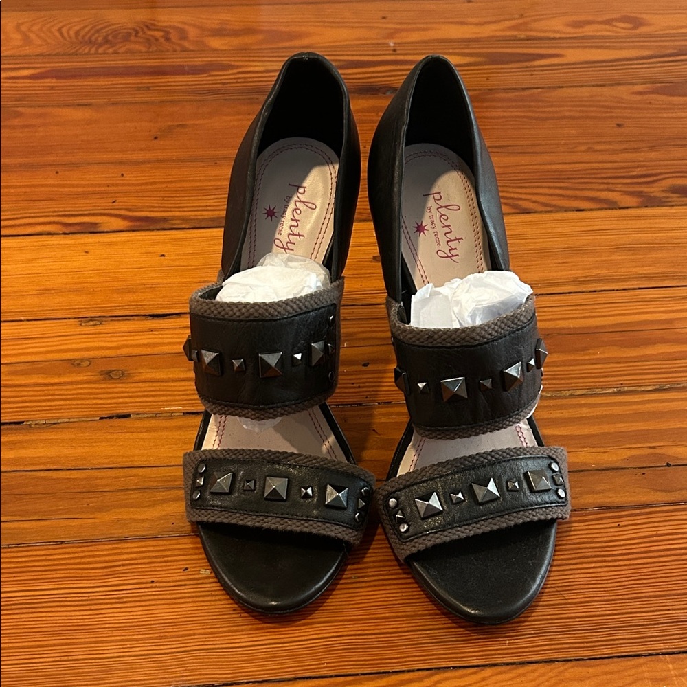 Plenty by Tracy Reese Black Studded Heels